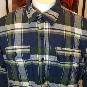 LL BEAN  FLEECE LINED Mens XL Flannel Shirt